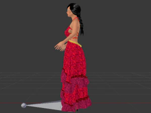 Woman in a Dress 033 3D Model