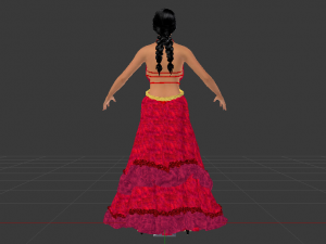 Woman in a Dress 033 3D Модель