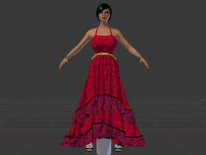 Woman in a Dress 033 3D Модель