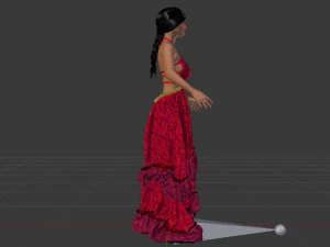 Woman in a Dress 033 3D Model