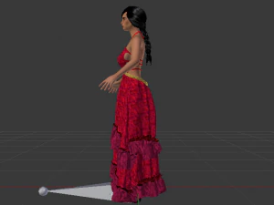 Woman in a Dress 033 3D Model