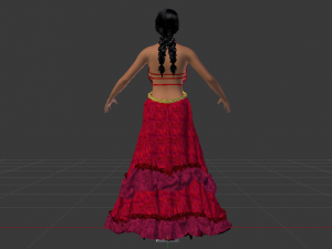 Woman in a Dress 033 3D Модель