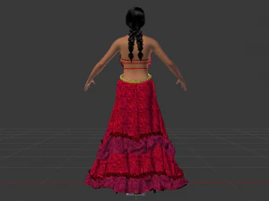Woman in a Dress 033 3D Model