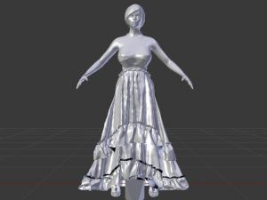 Woman in a Dress 033 3D Модель