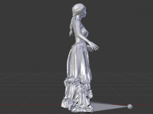 Woman in a Dress 033 3D Модель
