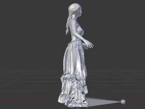 Woman in a Dress 033 3D Model
