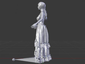 Woman in a Dress 033 3D Model