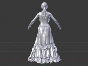Woman in a Dress 033 3D Модель
