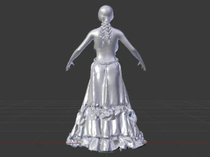 Woman in a Dress 033 3D Model