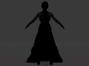 Woman in a Dress 033 3D Model