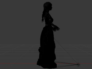 Woman in a Dress 033 3D Model
