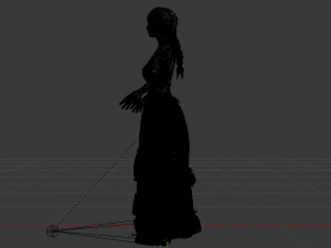 Woman in a Dress 033 3D Model
