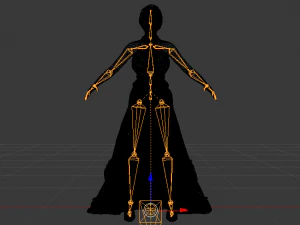 Woman in a Dress 033 3D Model