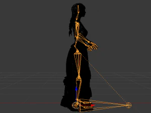 Woman in a Dress 033 3D Model