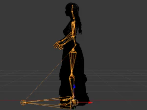 Woman in a Dress 033 3D Model