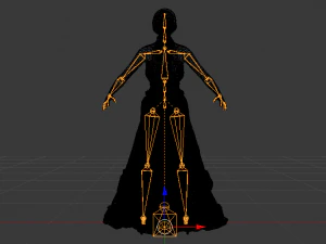Woman in a Dress 033 3D Model
