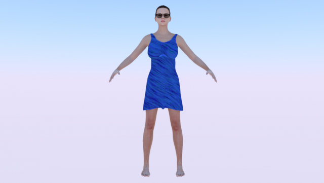 Woman in a Beach Dress 01 Modello 3D .c4d .max .obj .3ds .fbx .stl .blend 