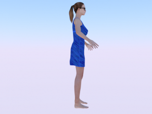Woman in a Beach Dress 01 Modello 3D