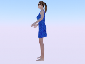 Woman in a Beach Dress 01 Modello 3D