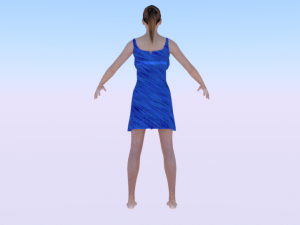 Woman in a Beach Dress 01 Modello 3D