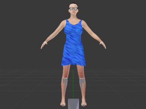 Woman in a Beach Dress 01 Modello 3D