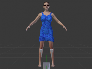 Woman in a Beach Dress 01 Modello 3D