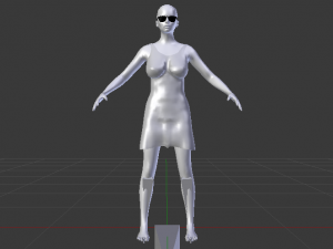Woman in a Beach Dress 01 Modello 3D