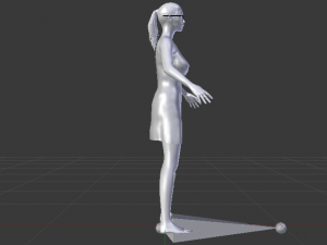 Woman in a Beach Dress 01 Modello 3D