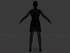 Woman in a Beach Dress 01 Modello 3D