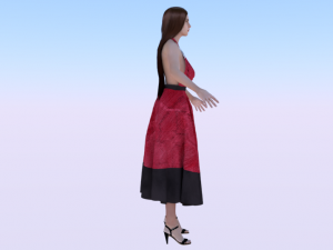 Woman in a Dress 034 Modèle 3D