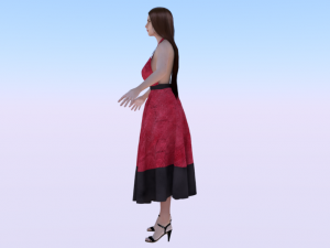 Woman in a Dress 034 Modèle 3D