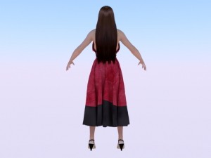 Woman in a Dress 034 Modèle 3D