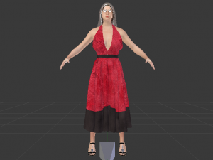 Woman in a Dress 034 Modèle 3D