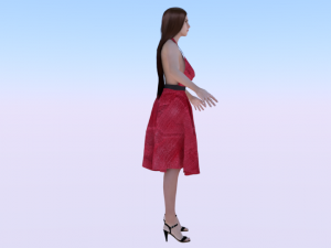 Woman in a Dress 035 3D-Modell