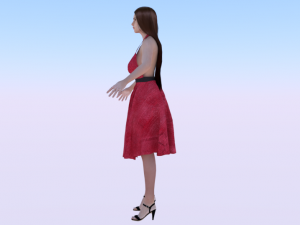 Woman in a Dress 035 3D-Modell
