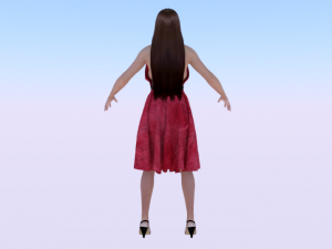 Woman in a Dress 035 3D-Modell