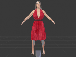 Woman in a Dress 035 3D-Modell