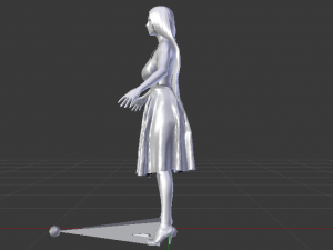 Woman in a Dress 035 3D-Modell