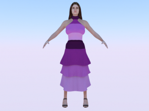 Woman in a Dress 036 3D Model