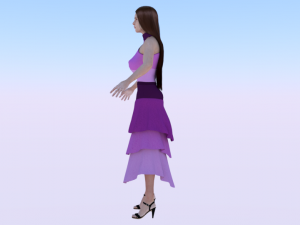Woman in a Dress 036 3D Model