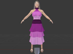 Woman in a Dress 036 3D Model