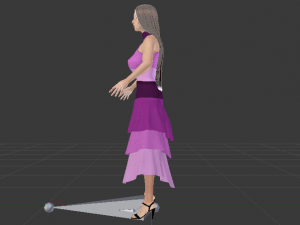 Woman in a Dress 036 3D Model