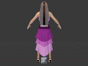 Woman in a Dress 036 3D Model