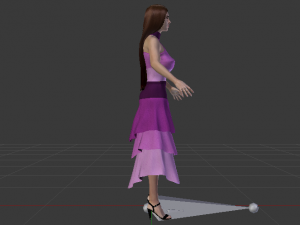Woman in a Dress 036 3D Model