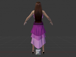 Woman in a Dress 036 3D Model