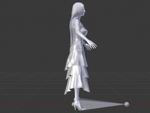 Woman in a Dress 036 3D Model
