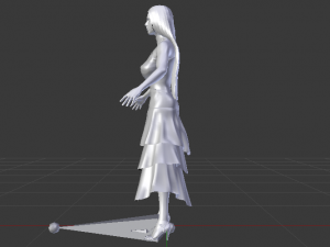 Woman in a Dress 036 3D Model