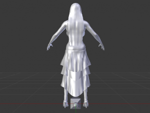 Woman in a Dress 036 3D Model