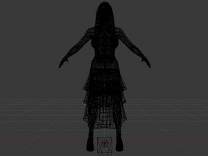 Woman in a Dress 036 3D Model