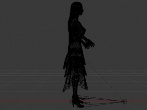 Woman in a Dress 036 3D Model